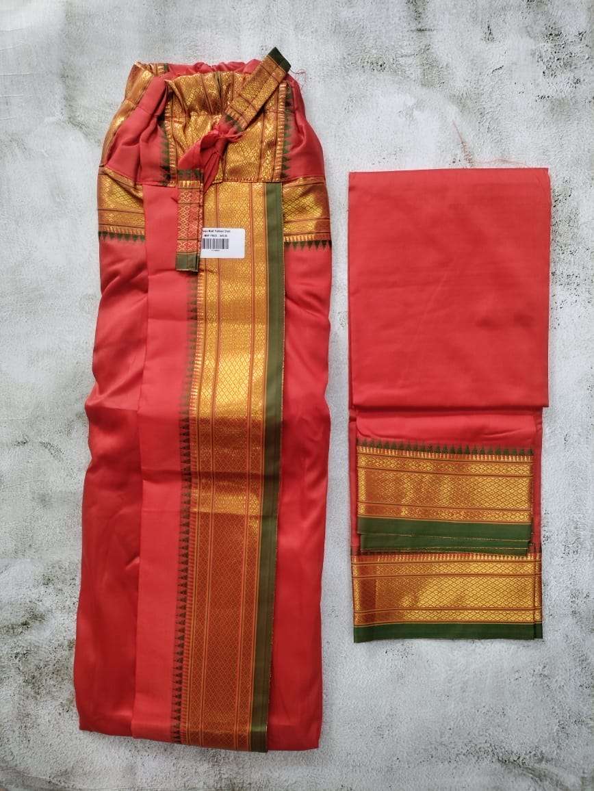 Silk dhoti 2025 for pooja